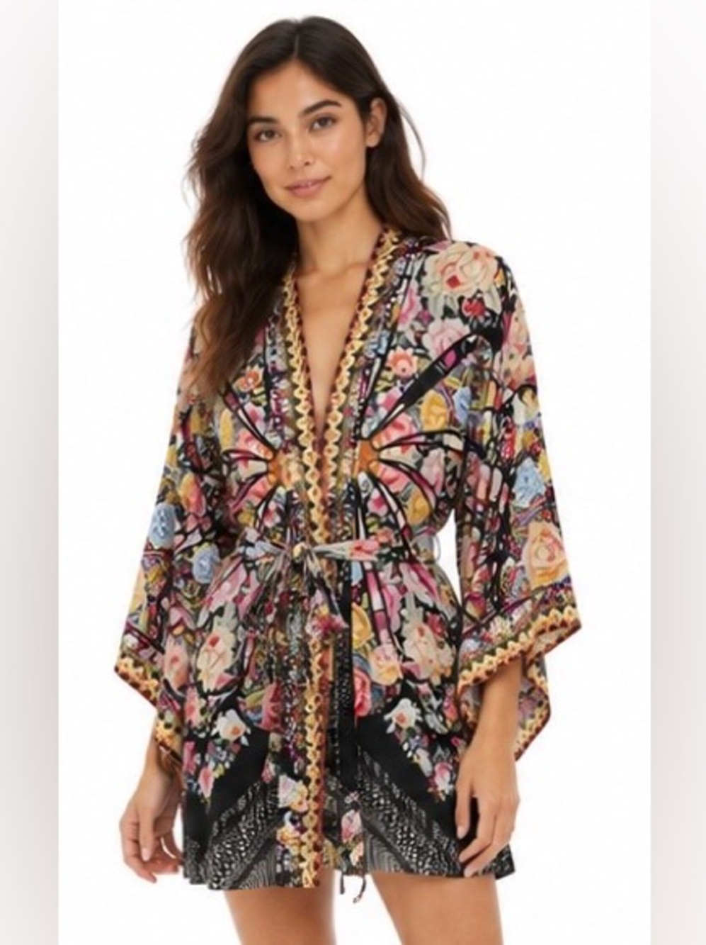 Camilla silk tie robe - Picture 10 of 14